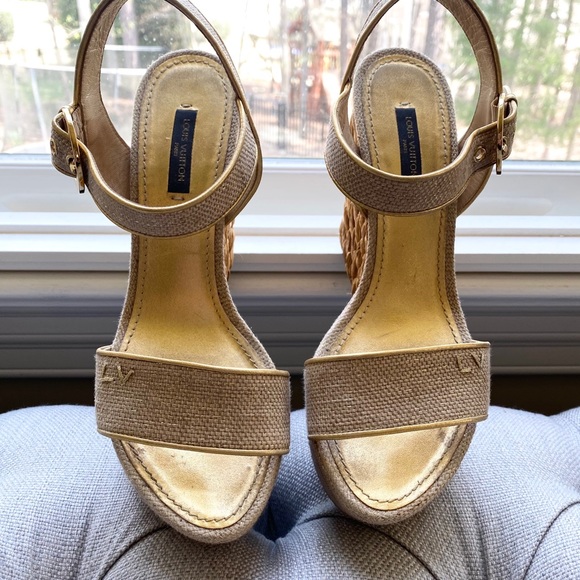 Authentic Louis Vuitton wedges - Picture 1 of 16